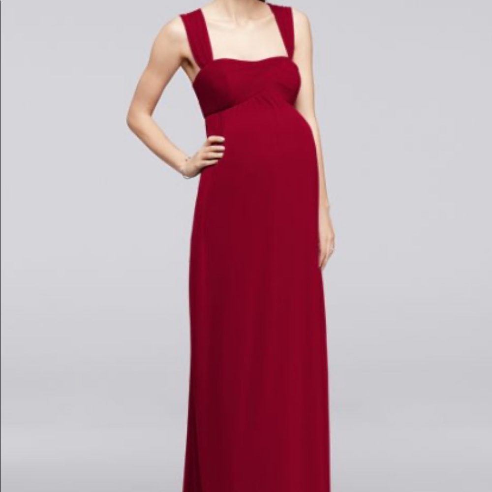 David’s Bridal Floor length maternity dress